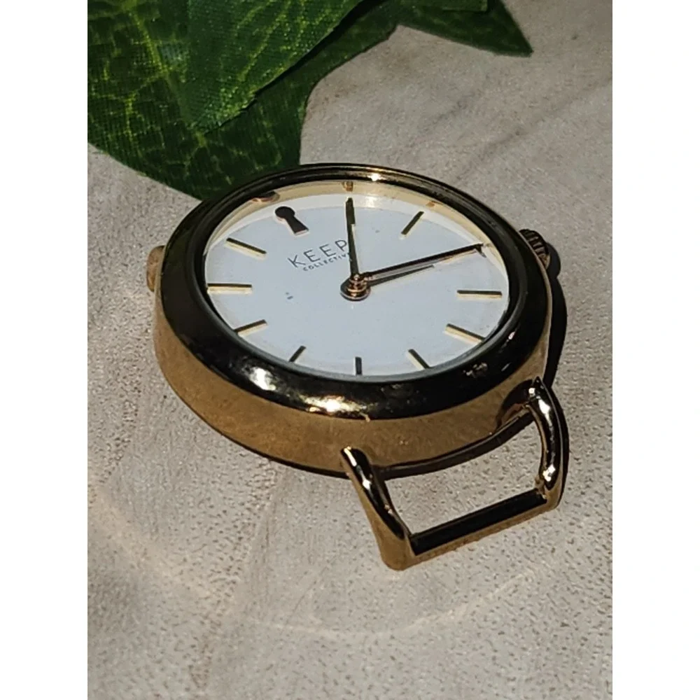 KEEP Collective Round Rose Gold TimeKey Watch w White & Rose Gold Accents